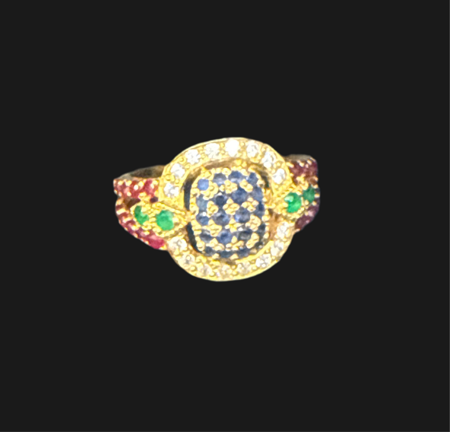 Gemstone Ring 22K Gold Size7.5 , Weight: 4.8g SKU:RW0101