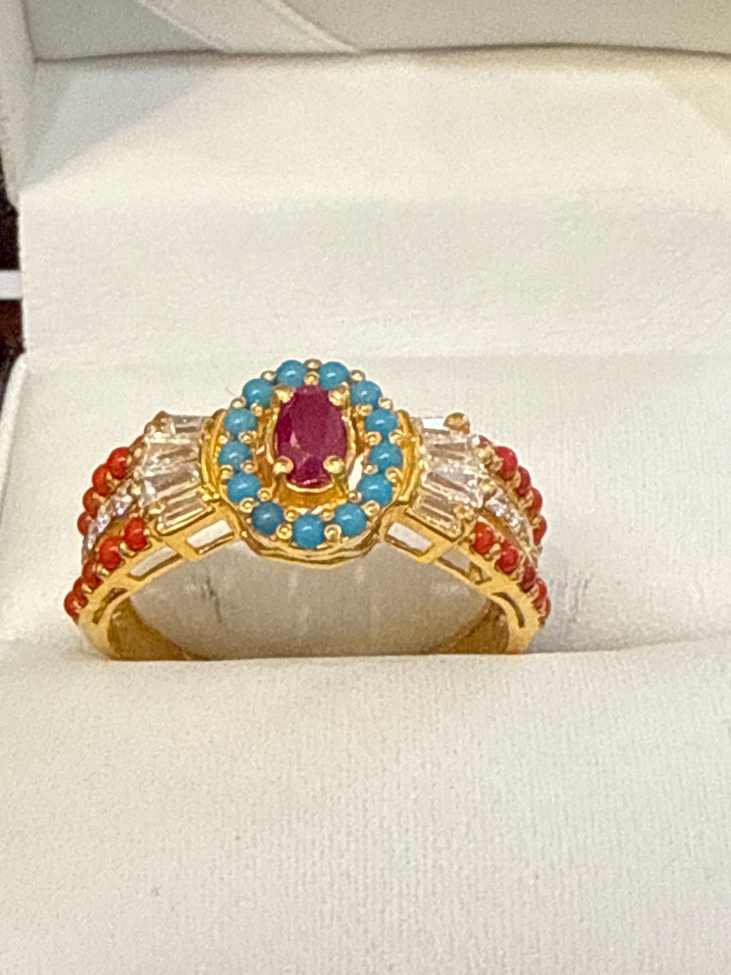 Gemstone Ring 22K Gold Size9 , Weight: 4.1g SKU:RW092