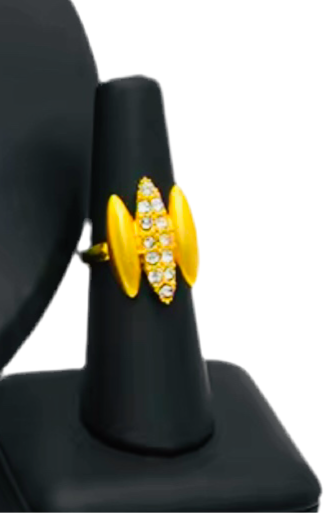 1 Gram 24k Gold Plated Sterling Silver Modern Set 3825