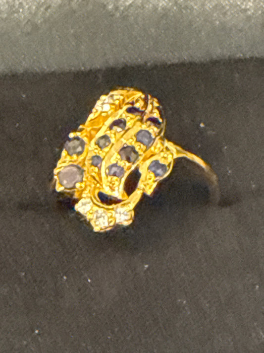 Gemstone Ring 22K Gold 6.5Size , Weight: 3.7g SKU:RW089
