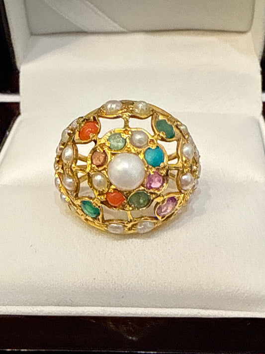 Gemstone Ring 22K Gold 5Size , Weight: 5.2g SKU:RW087