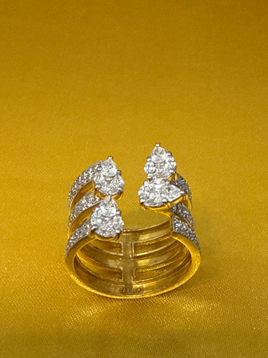 Ring 22K Gold Size adustable, Weight: 7.3g  SKU:R112w