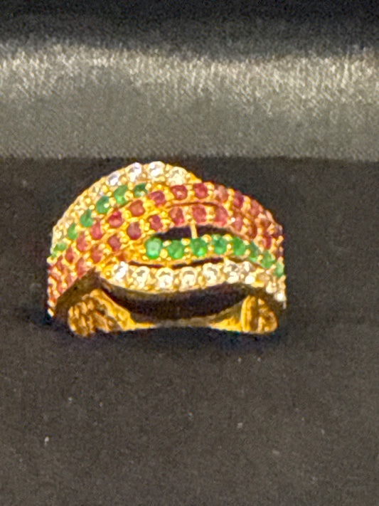 Gemstone Ring 22K Gold 7.5Size , Weight: 4.8g SKU:RW035