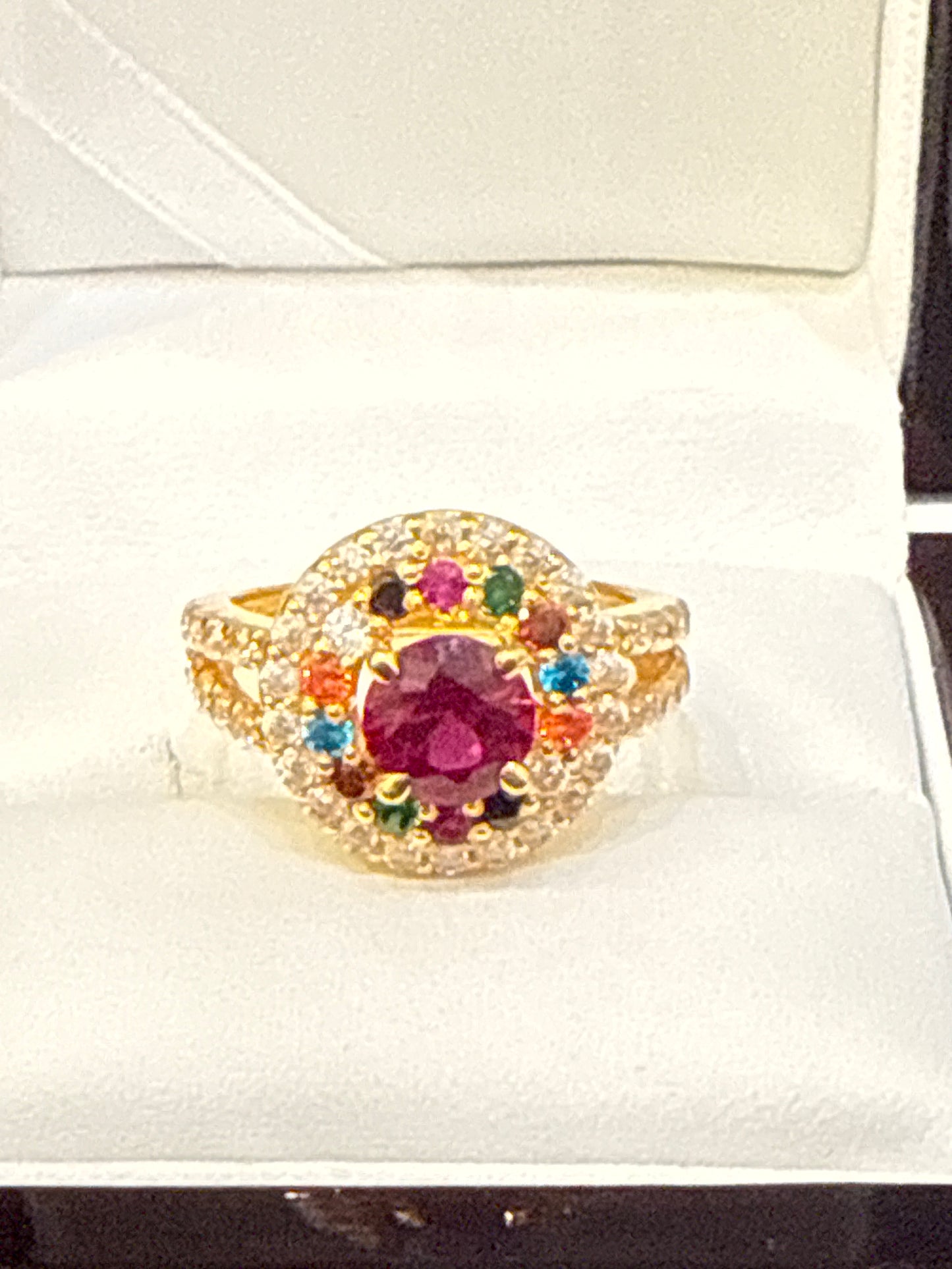 Gemstone Ring 22K Gold Size6.5, Weight: 5.6 SKU:RW073