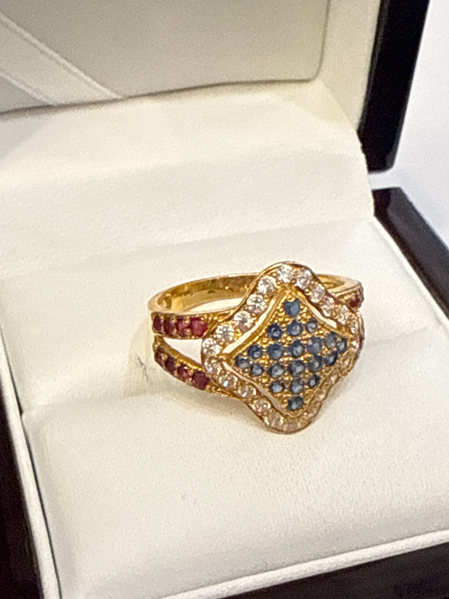 Gemstone Ring 22K Gold 7.5Size , Weight: 4.3g SKU:RW090