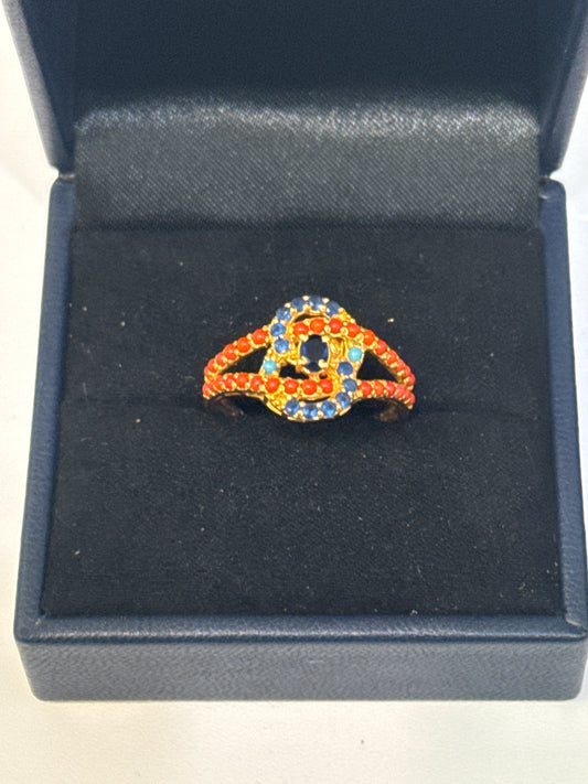 Gemstone Ring 22K Gold Size9.5, Weight: 3.9g SKU:RW096