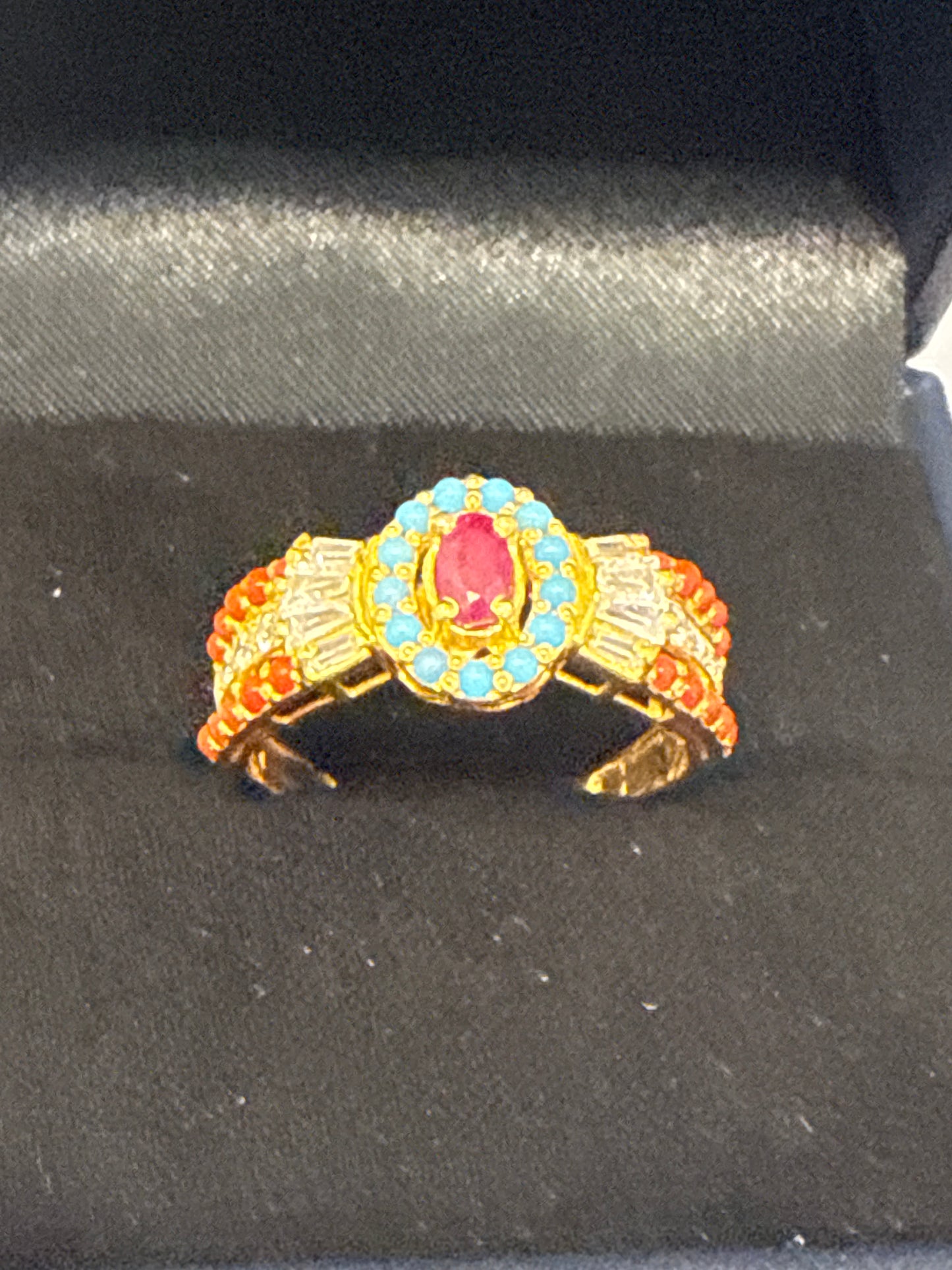 Gemstone Ring 22K Gold Size9 , Weight: 4.1g SKU:RW092