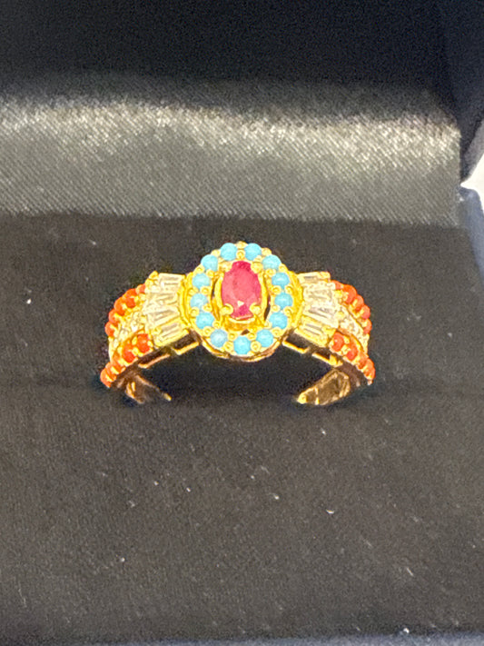 Gemstone Ring 22K Gold Size9 , Weight: 4.1g SKU:RW092