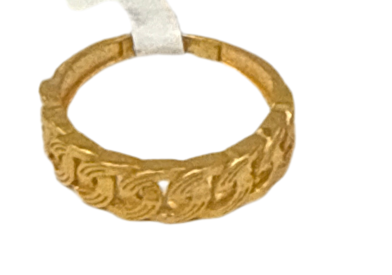 Unisex 3D Custom Chain Design Ring 22K Gold Size 6.5 Weight:3.6g  SKU: R0167U