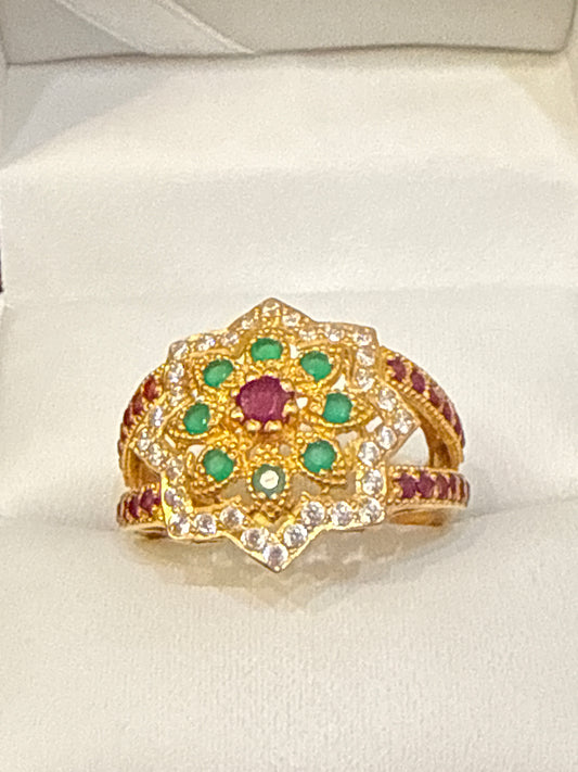 Gemstone Ring 22K Gold Size7 , Weight: 5g SKU:RW094