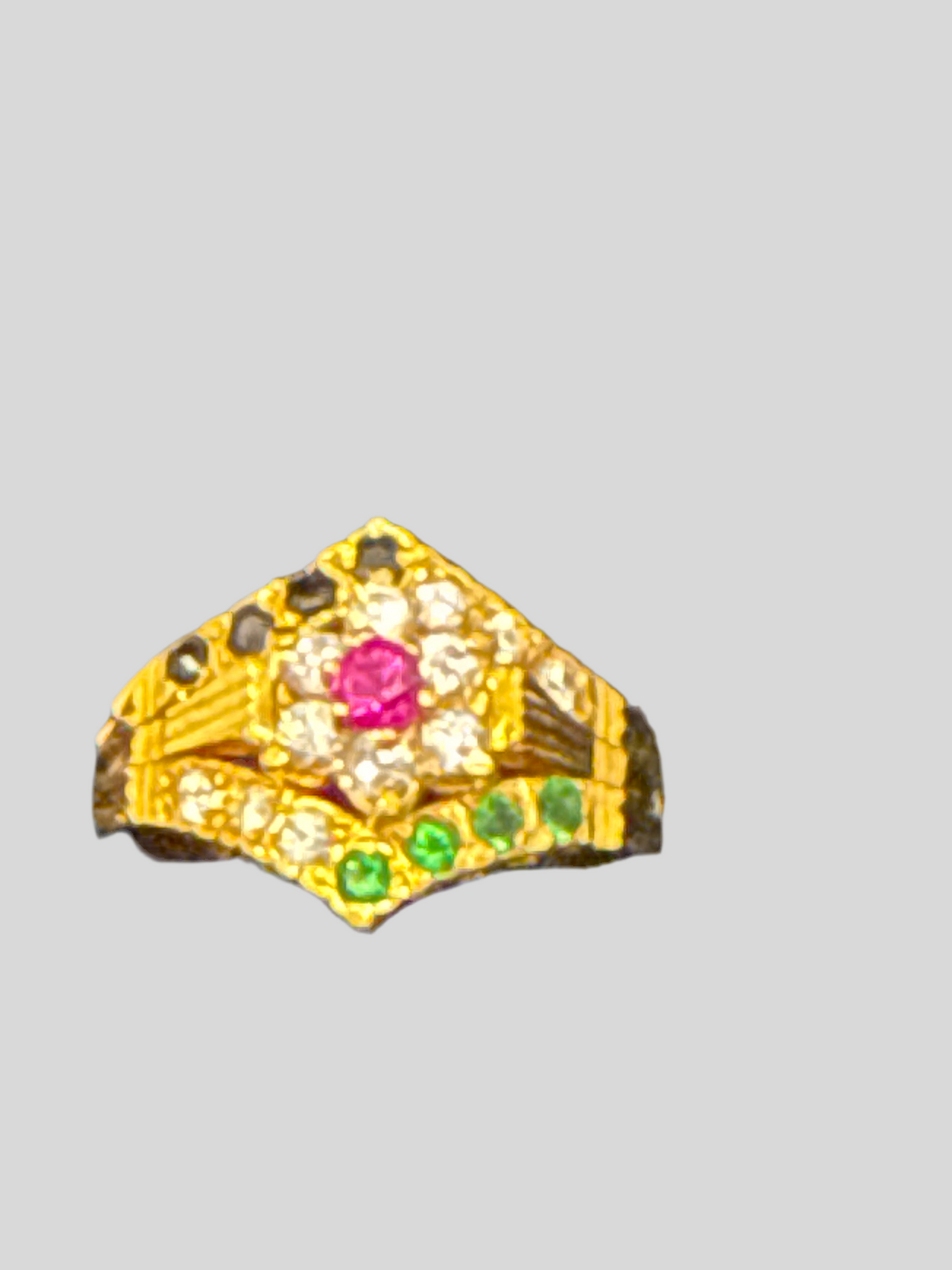Gemstone Ring 22K Gold Size 6.5, Weight: 6.3g SKU:RW0100