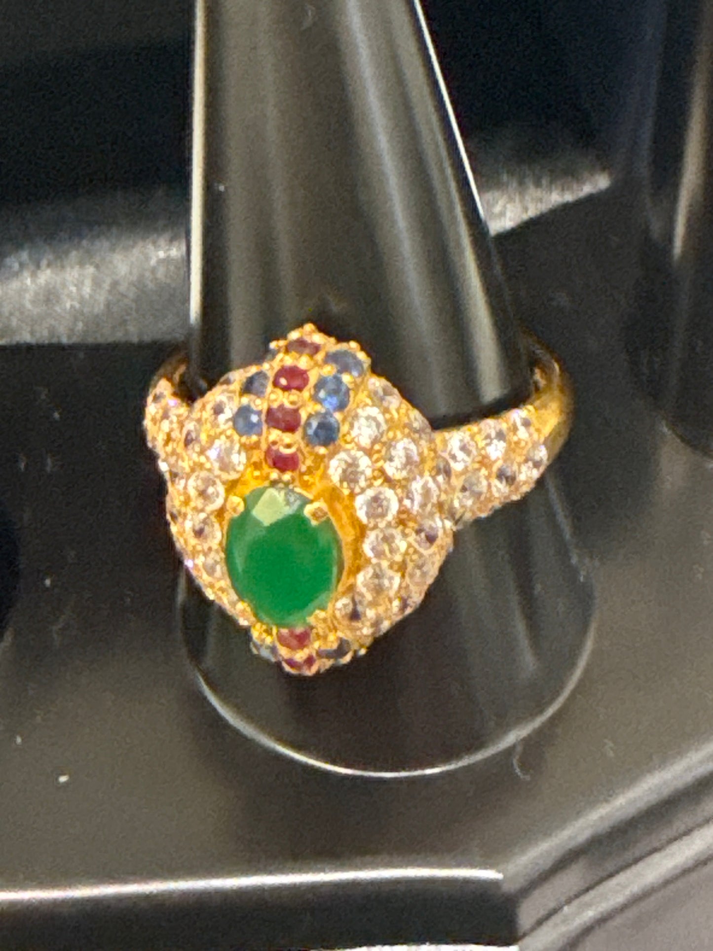 Gemstone Ring 22K Gold Size8.5, Weight: 4.5g SKU:RW093