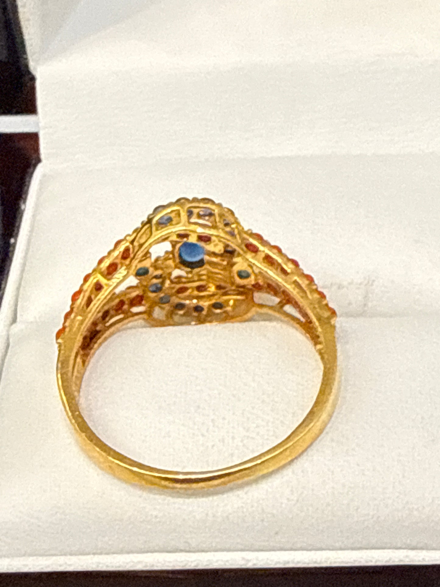 Gemstone Ring 22K Gold Size9.5, Weight: 3.9g SKU:RW096