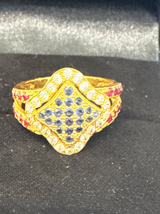 Gemstone Ring 22K Gold 7.5Size , Weight: 4.3g SKU:RW090