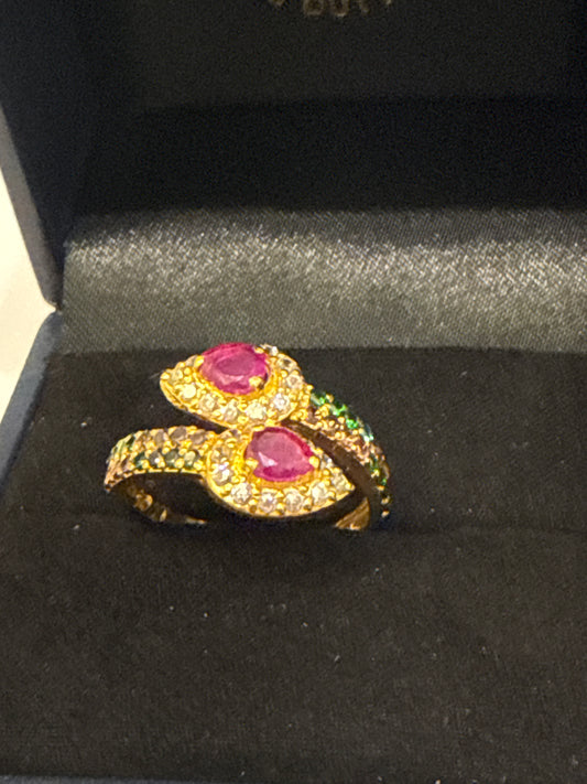 Gemstone Ring 22K Gold 7.5Size , Weight: 3.3g SKU:RW0104