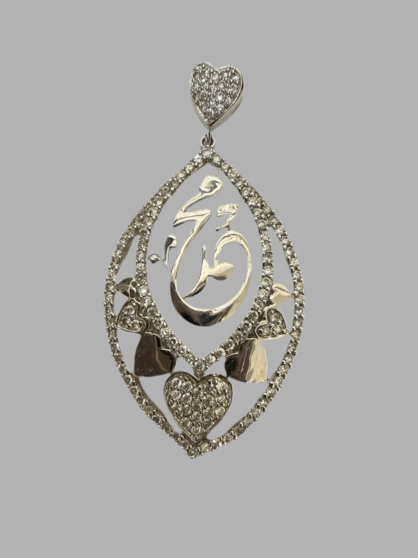 Custom Silver Natural Zircon Pendent