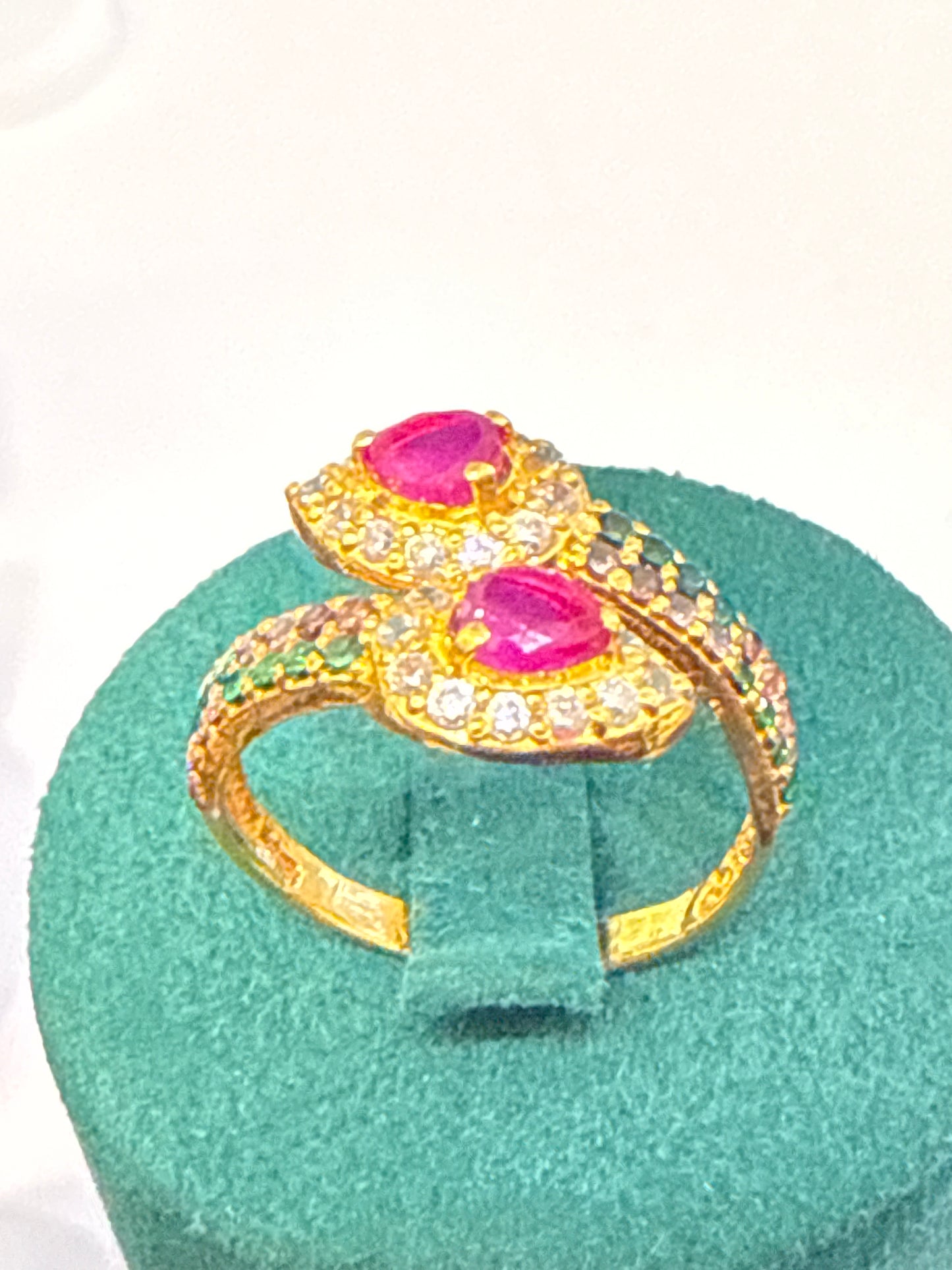 Gemstone Ring 22K Gold 7.5Size , Weight: 3.3g SKU:RW0104