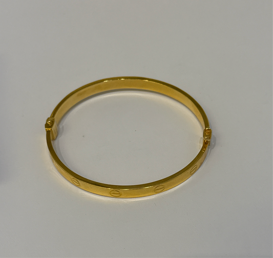 Designer Inspired Love Screw Top Classic BRACELET in 22K Yellow Gold Easy on - 13.9g SKU:BR00051BB.
