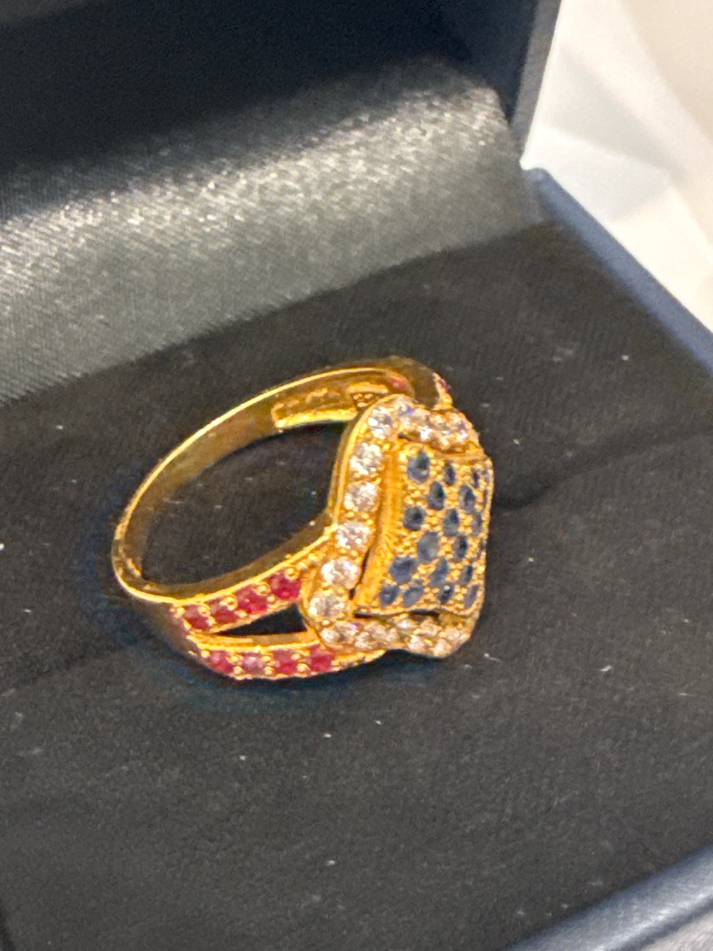 Gemstone Ring 22K Gold 7.5Size , Weight: 4.3g SKU:RW090