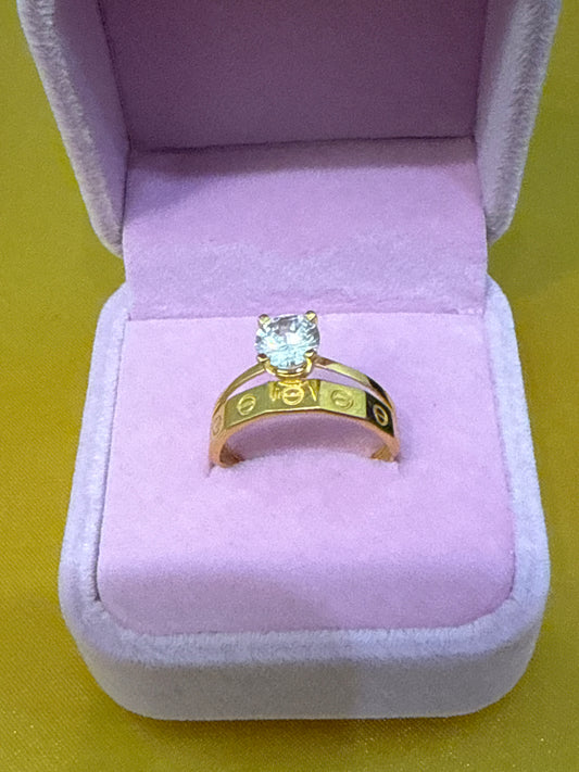 Love Strew Top Wedding Band 22K Gold Size8, Weight: 3.2g  SKU:R121