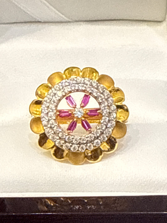 Gemstone Ring 22K Gold 7Size , Weight: 5.9g SKU:RW075