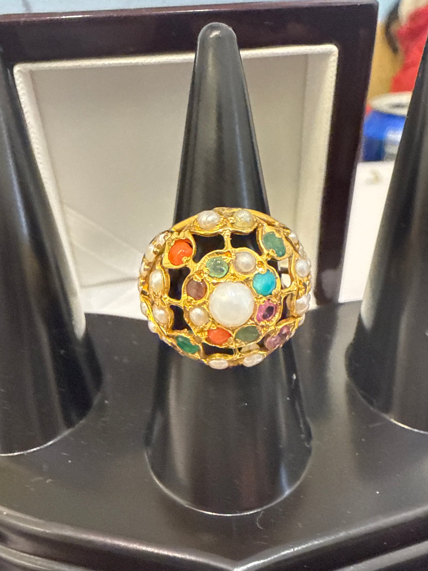 Gemstone Ring 22K Gold 5Size , Weight: 5.2g SKU:RW087