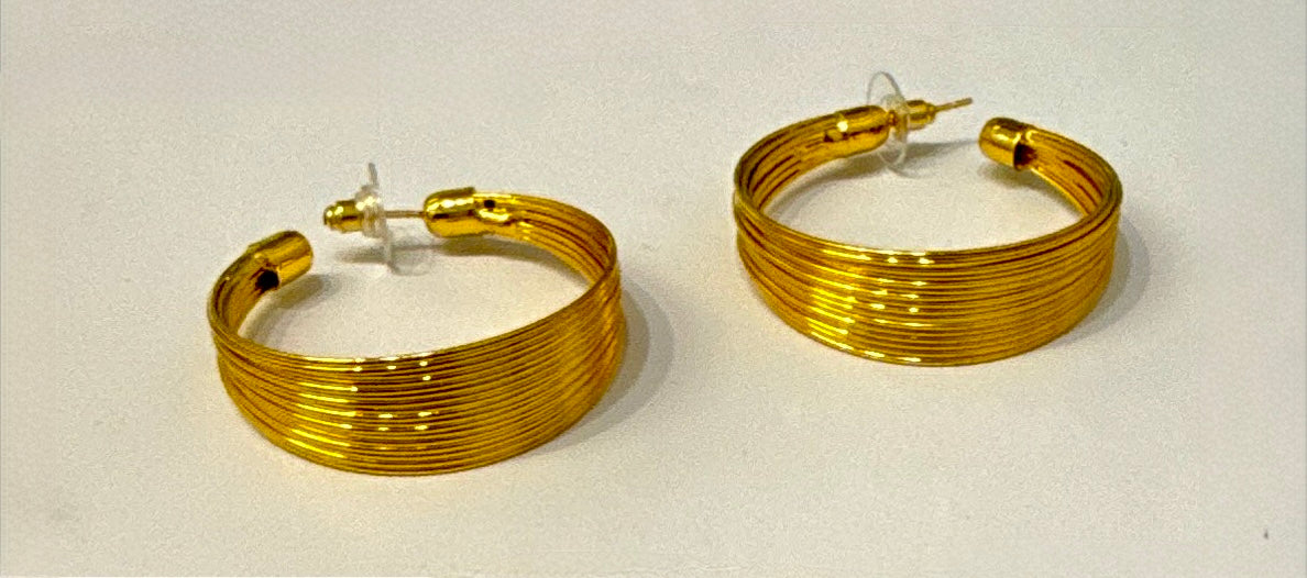 24k Gold Plated Sterling Silver Modern Earring