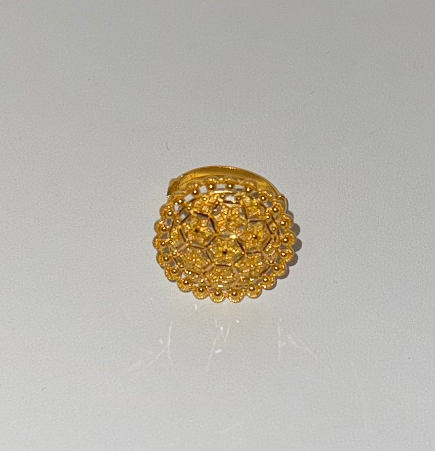 Women’s Bursting Stars Ring for Wedding or Casual 22K Gold Size Adjustable 5-12, Weight: 6.2g,  SKU:R163W