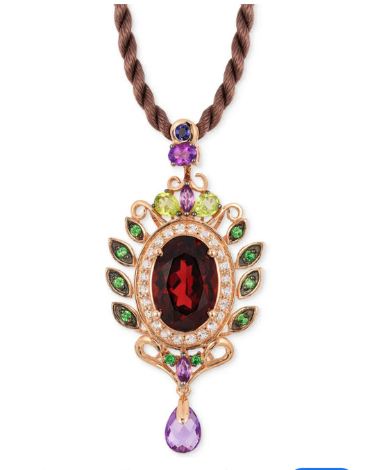 Le Vian Crazy Collection Garnet Multi Stone Pendant In 14k Rose Gold (Levian)