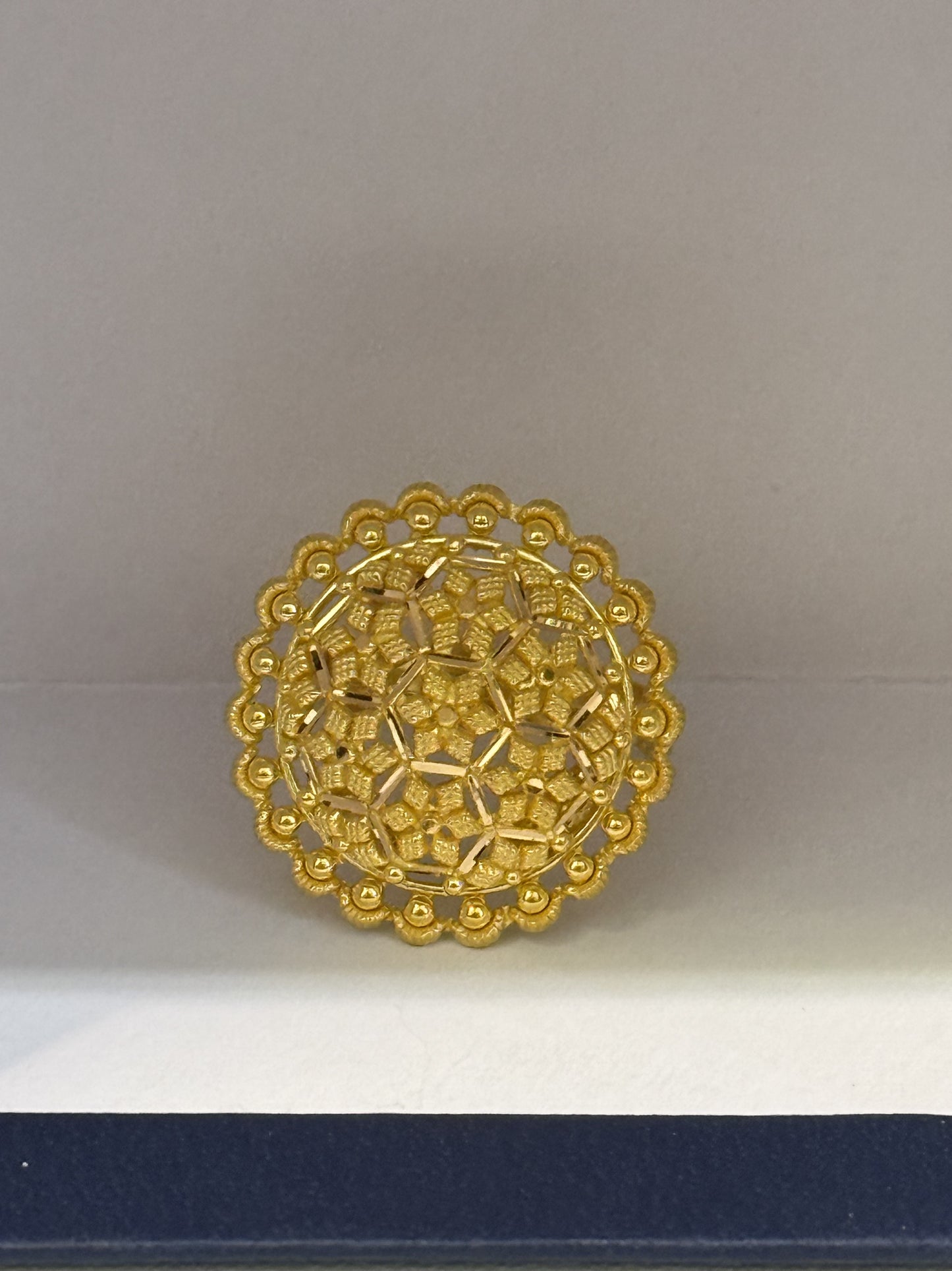 Women’s Bursting Stars Ring for Wedding or Casual 22K Gold Size Adjustable 5-12, Weight: 6.2g,  SKU:R163W